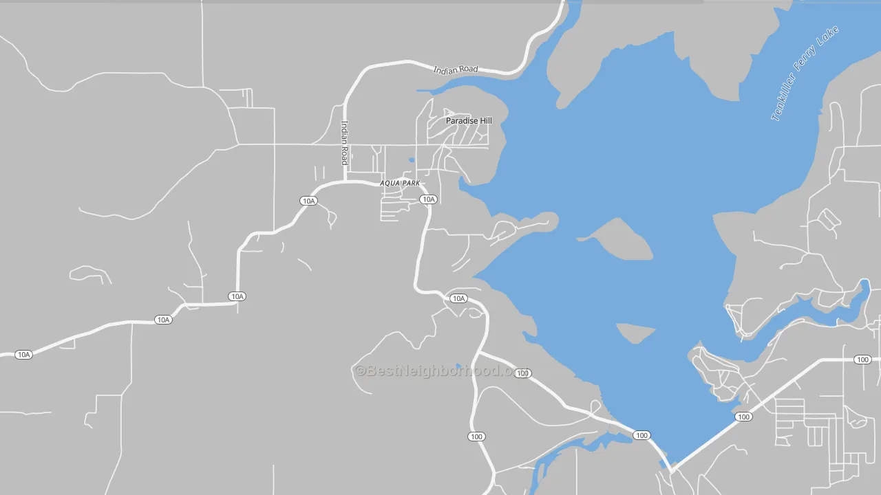 Transit Grade map of Paradise Hill, OK