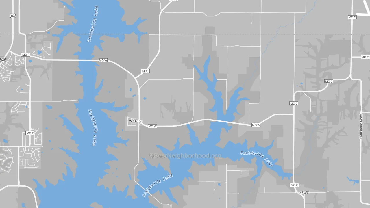 Transit Grade map of Paradise, MO