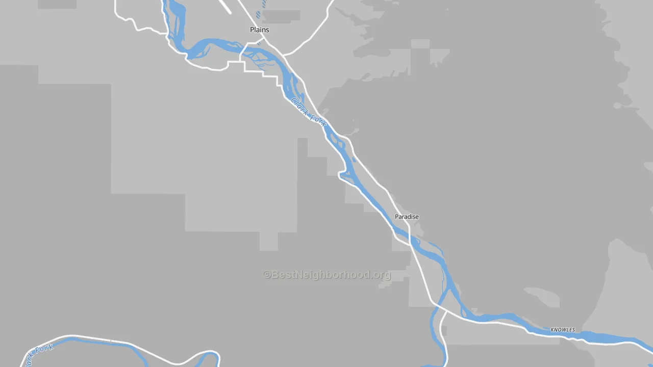 Transit Grade map of Paradise, MT