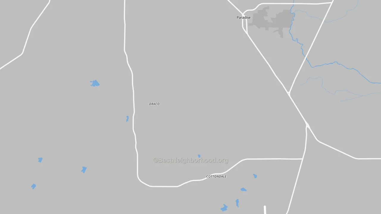 Transit Grade map of Paradise, TX