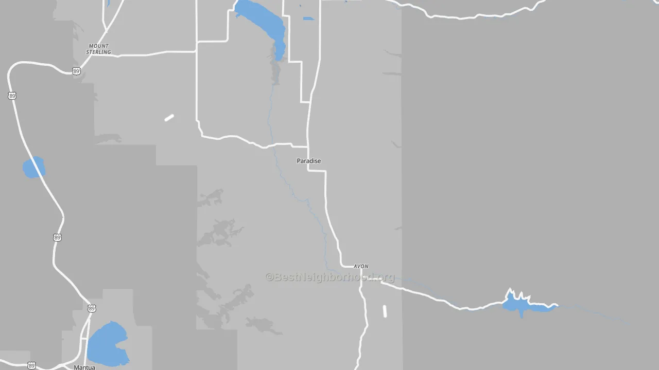 Transit Grade map of Paradise, UT
