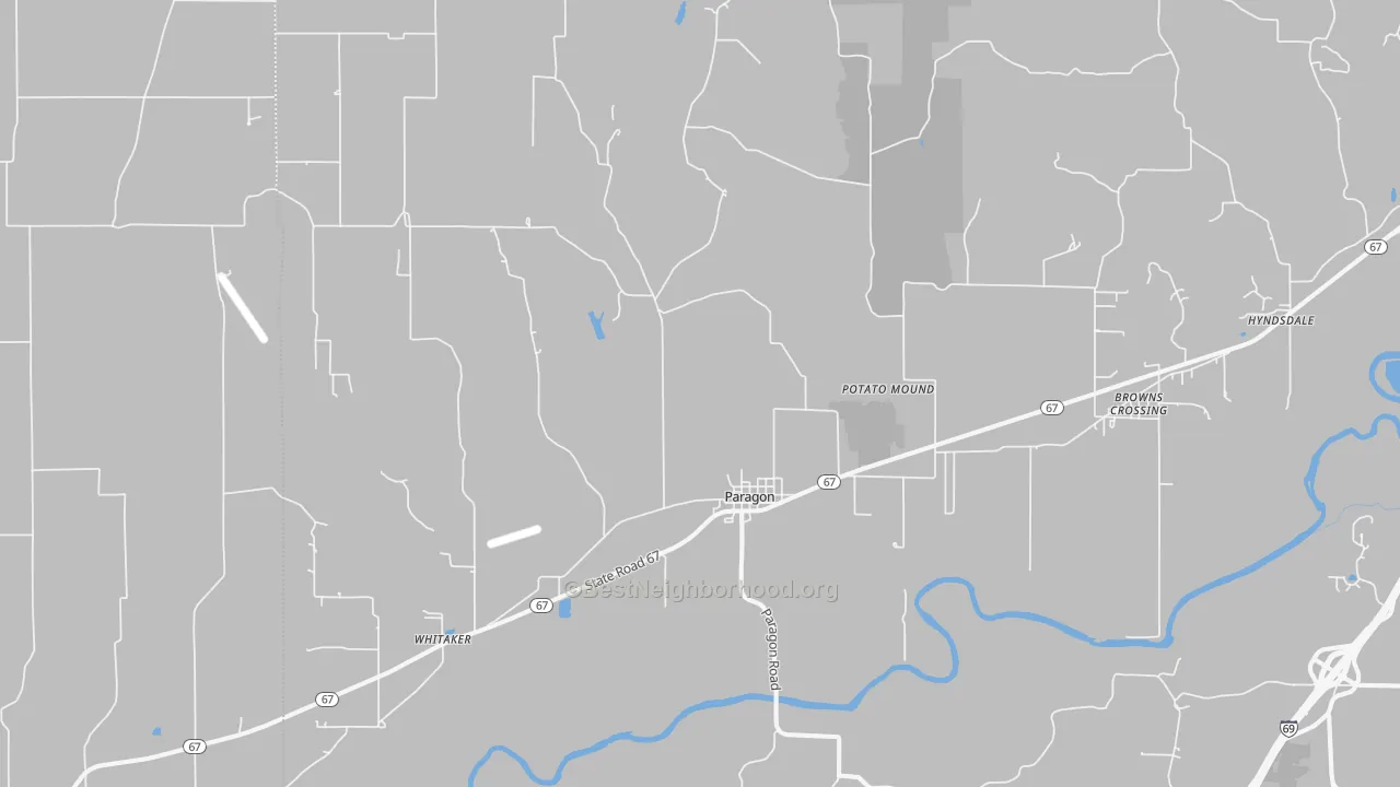 Transit Grade map of Paragon, IN