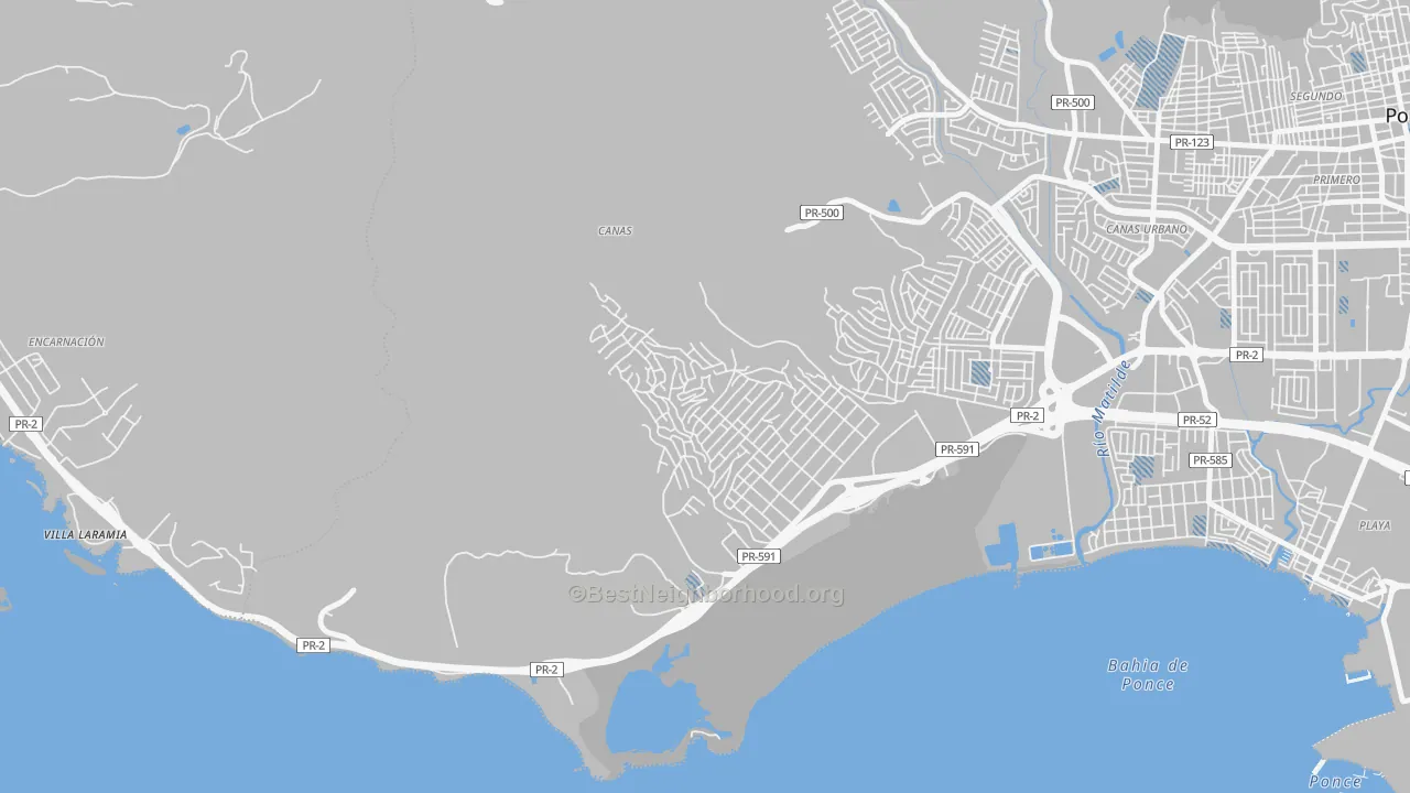 Transit Grade map of Parcelas Nueva Vida, Ponce, PR