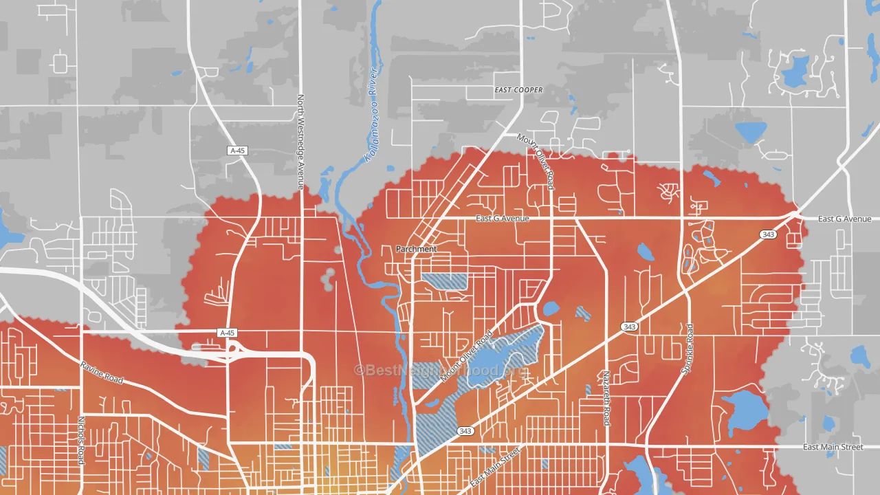 Transit Grade map of Parchment, MI