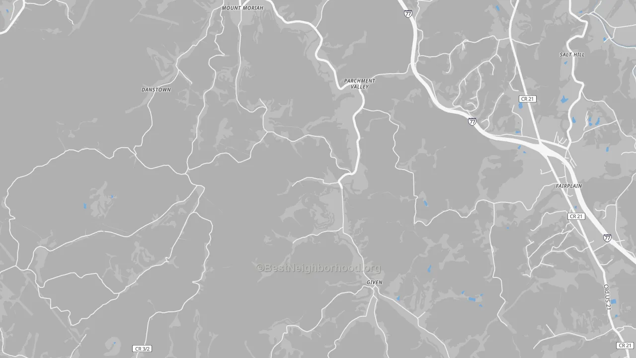 Transit Grade map of Parchment Valley, WV