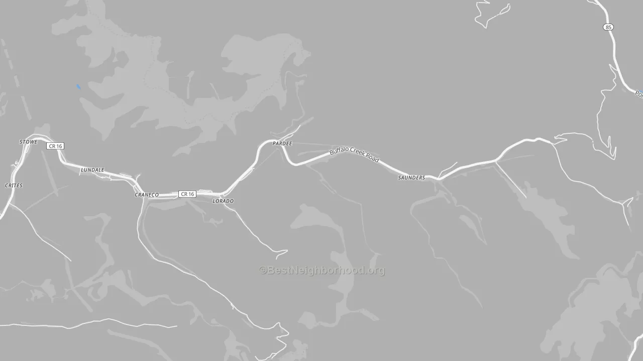 Transit Grade map of Pardee, WV