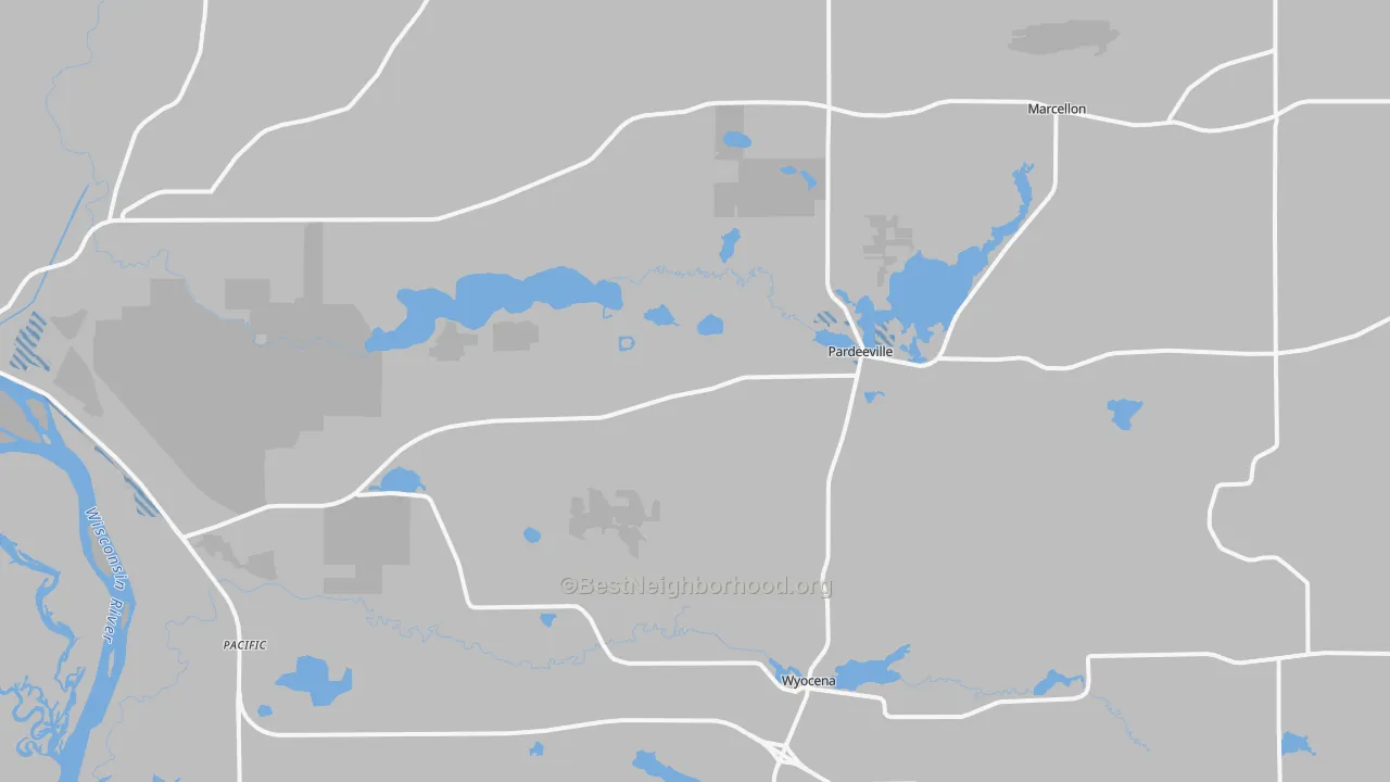 Transit Grade map of Pardeeville, WI