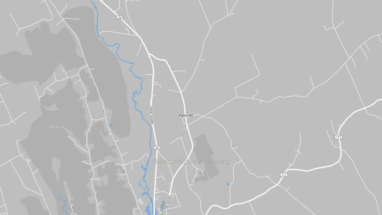 Transit Grade map of Paris, ME