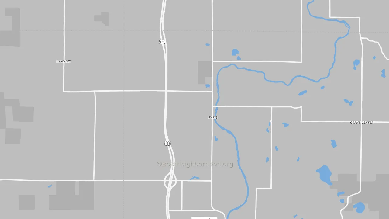 Transit Grade map of Paris, MI