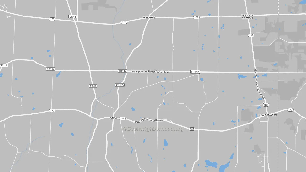 Transit Grade map of Paris, OH