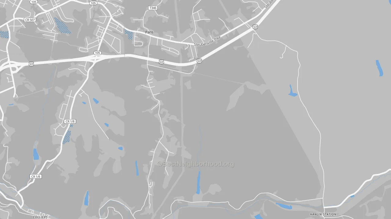 Transit Grade map of Paris, PA
