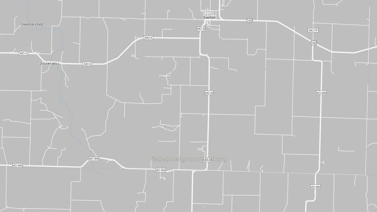 Transit Grade map of Paris Springs, MO