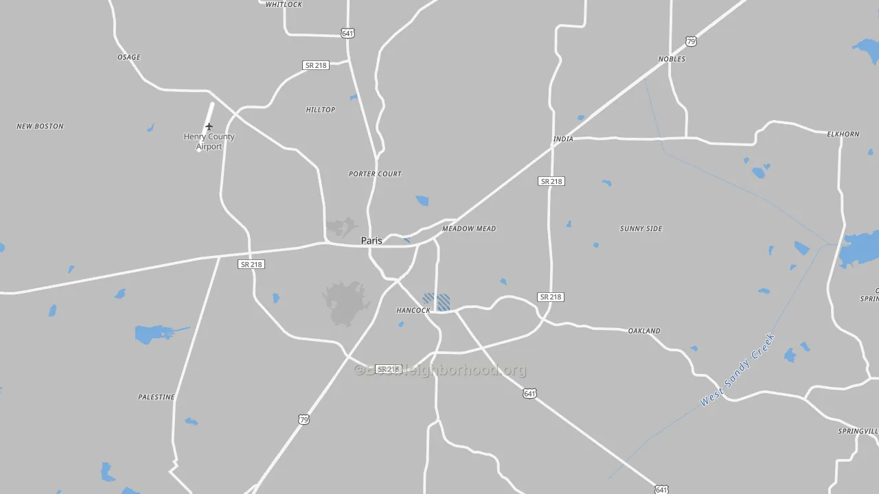 Transit Grade map of Paris, TN