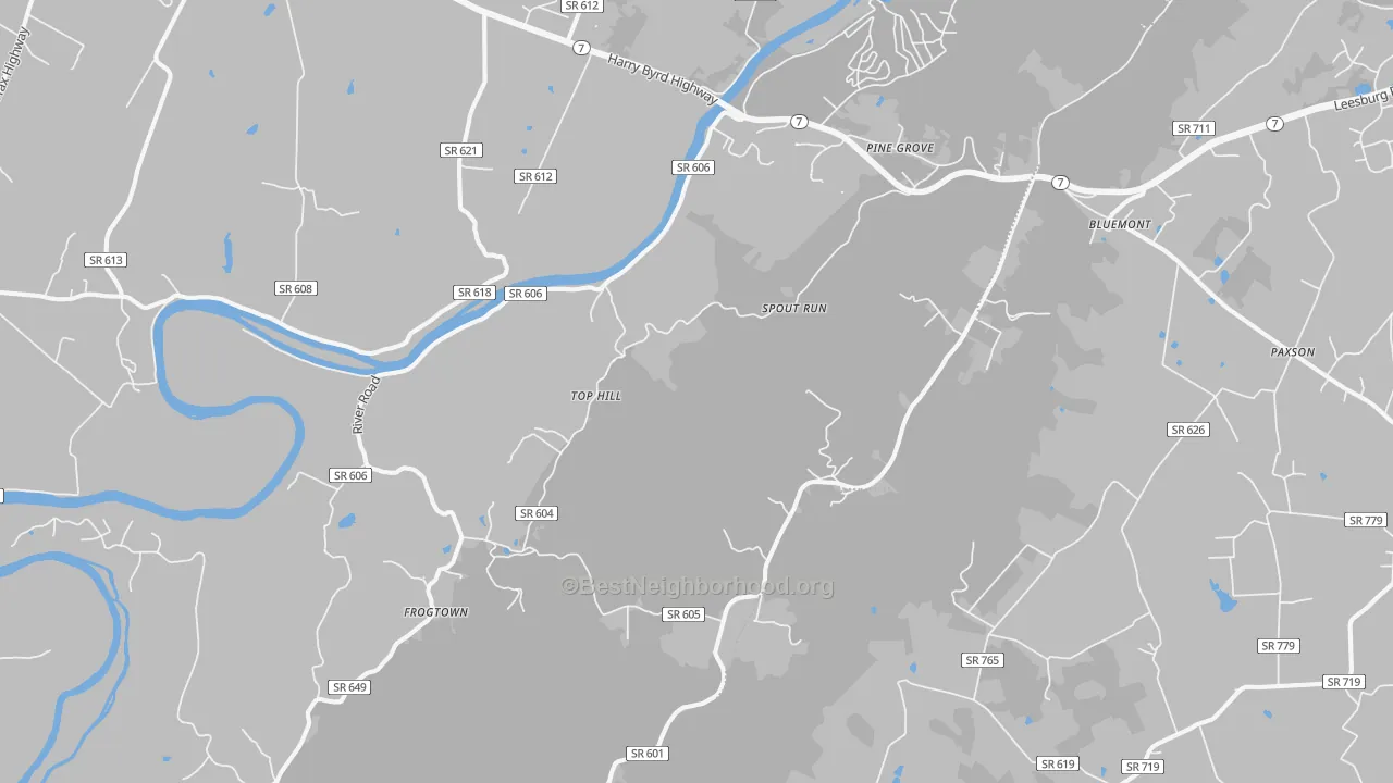 Transit Grade map of Paris, VA
