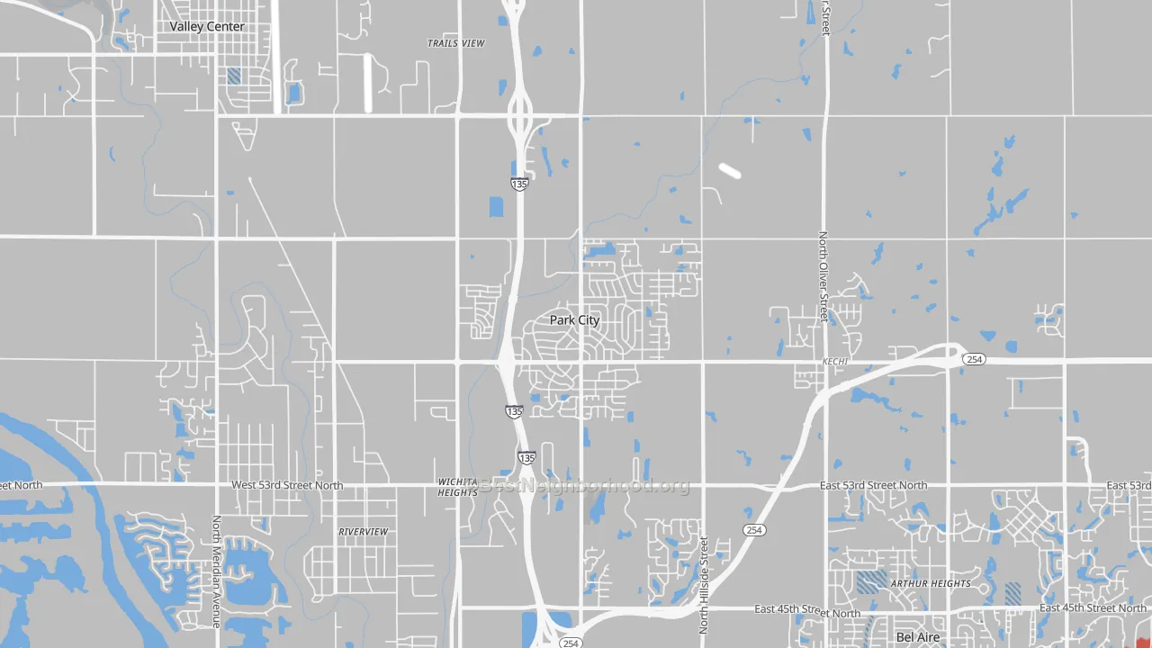 Transit Grade map of Park City, KS