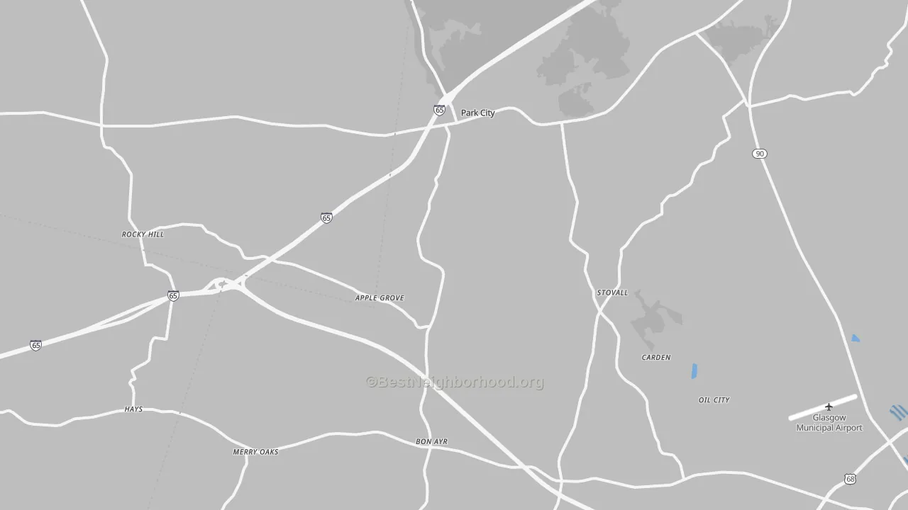 Transit Grade map of Park City, KY