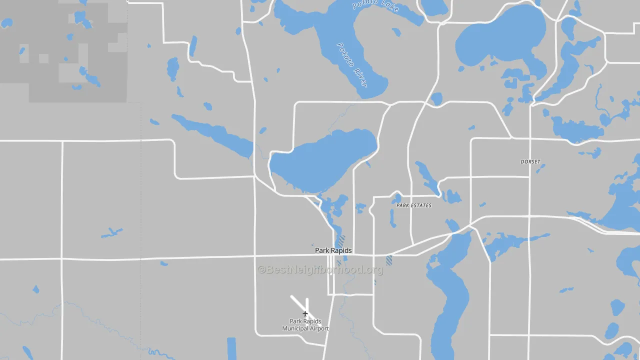 Transit Grade map of Park Rapids, MN