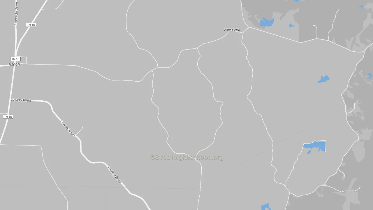 Transit Grade map of Parkburg, TN
