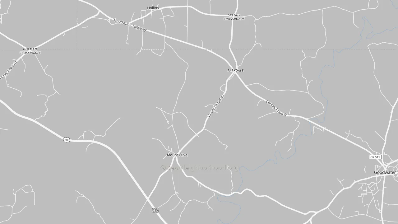 Transit Grade map of Parkdale, AL