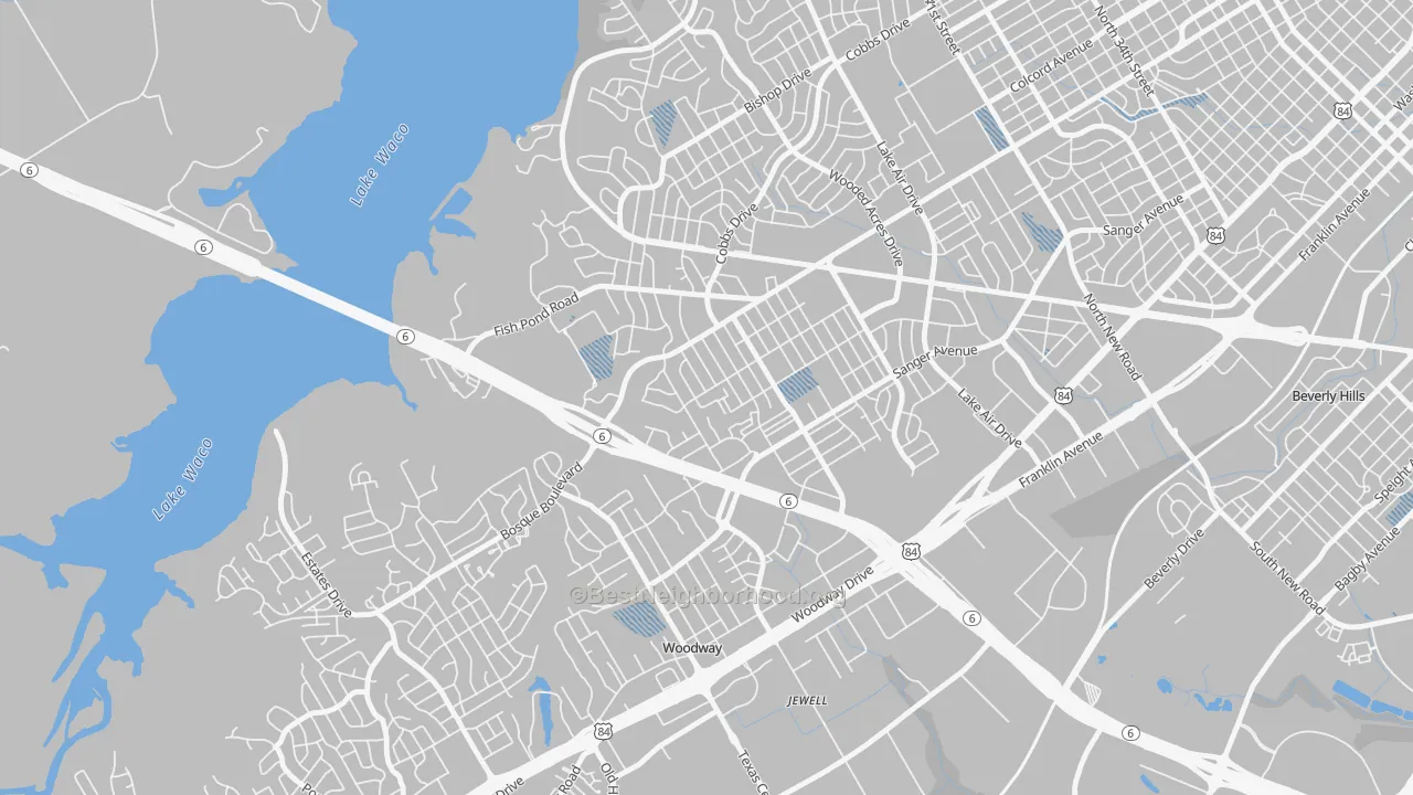 Transit Grade map of Parkdale Viking Hills, Waco, TX