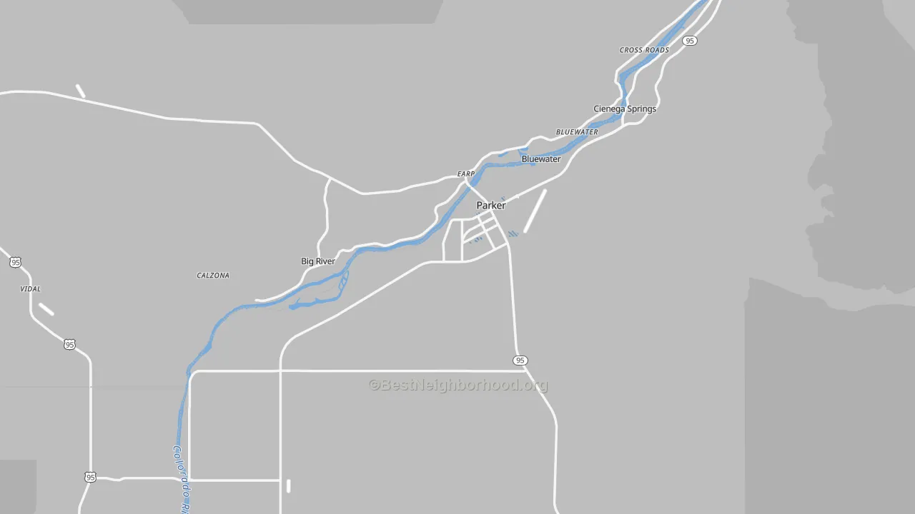 Transit Grade map of Parker, AZ