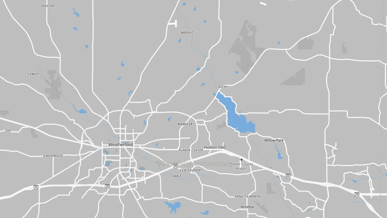 Transit Grade map of Parker County, TX