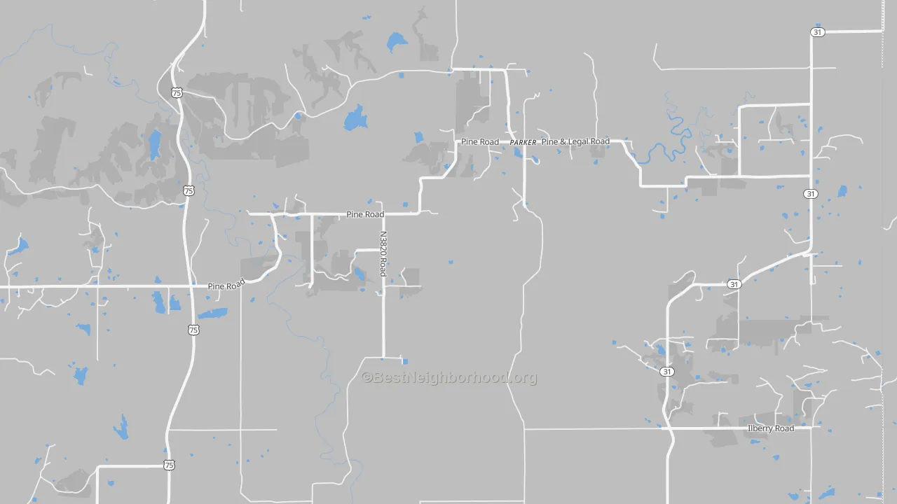 Transit Grade map of Parker, OK