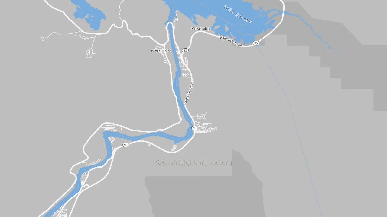 Transit Grade map of Parker Strip, AZ