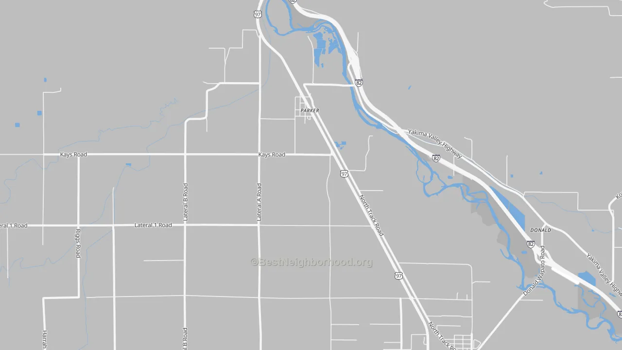 Transit Grade map of Parker, WA