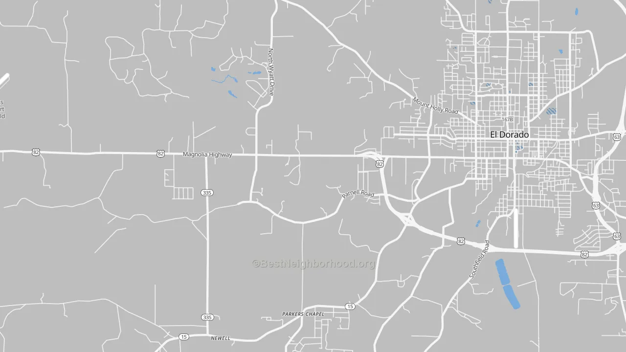 Transit Grade map of Parkers Chapel, AR