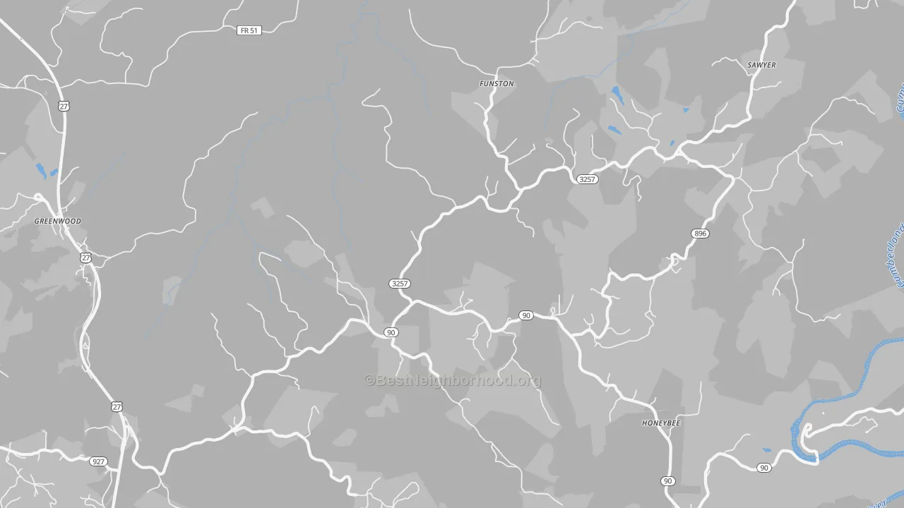 Transit Grade map of Parkers Lake, KY