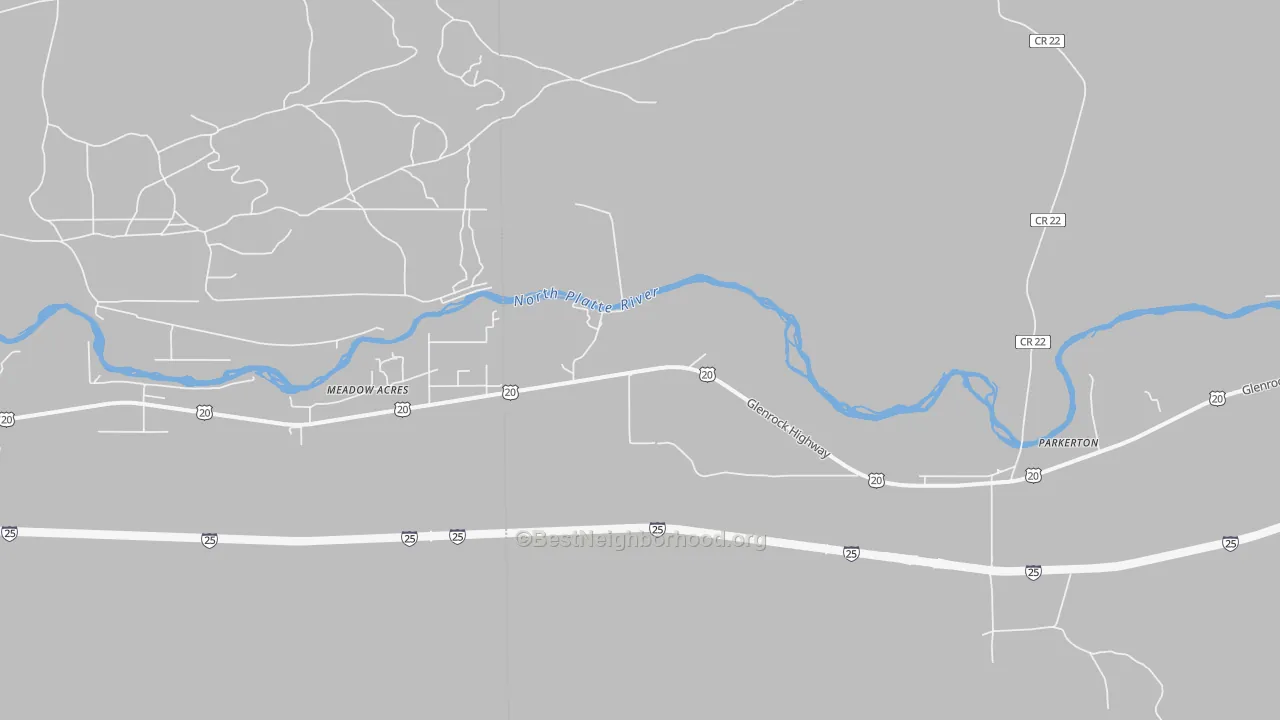 Transit Grade map of Parkerton, WY
