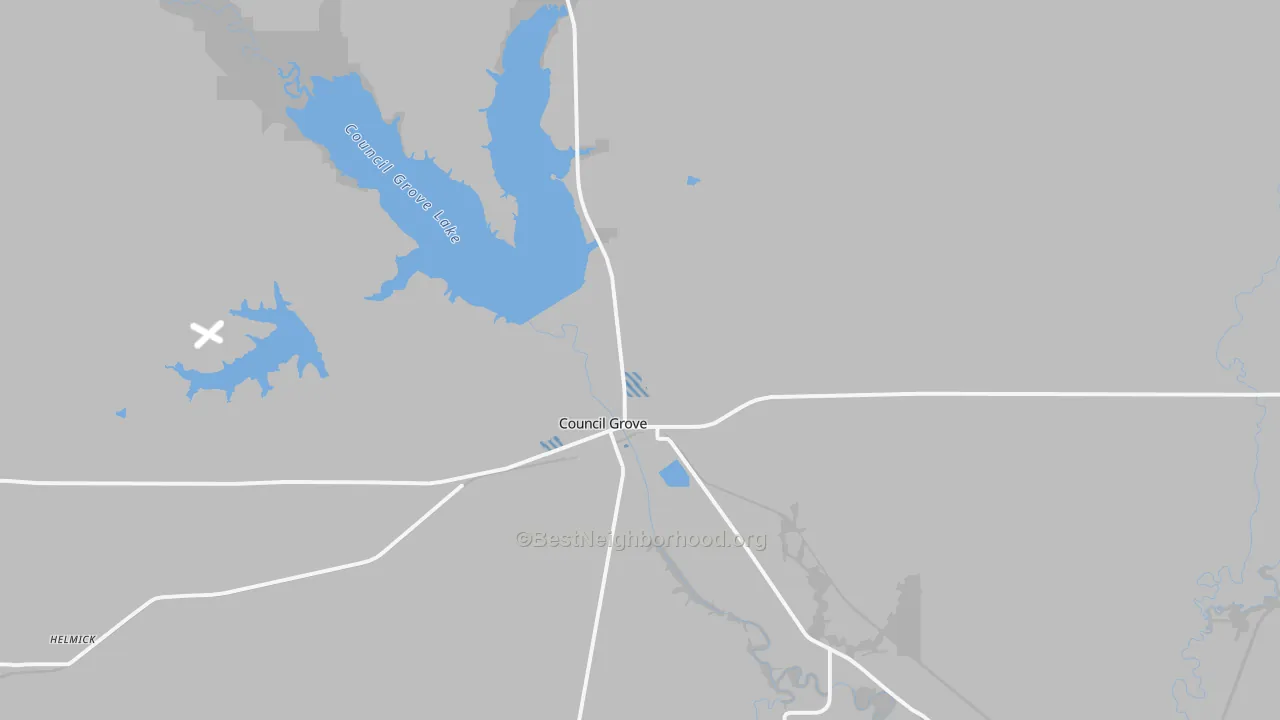 Transit Grade map of Parkerville, KS