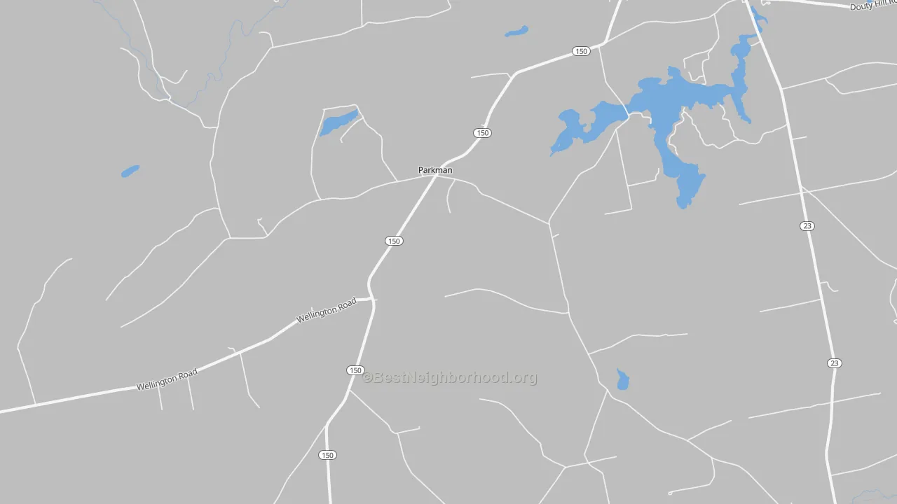 Transit Grade map of Parkman, ME
