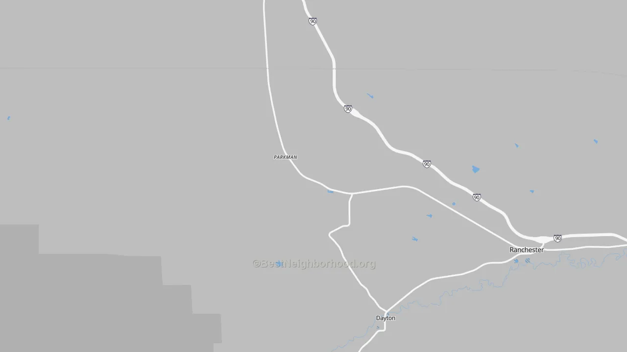 Transit Grade map of Parkman, WY