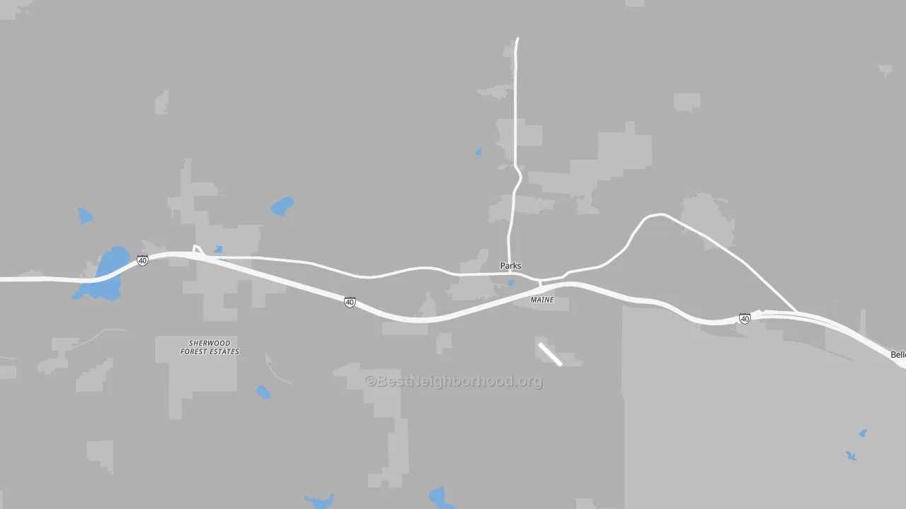 Transit Grade map of Parks, AZ