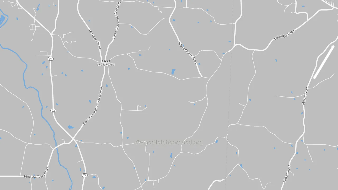 Transit Grade map of Parks Crossroads, NC