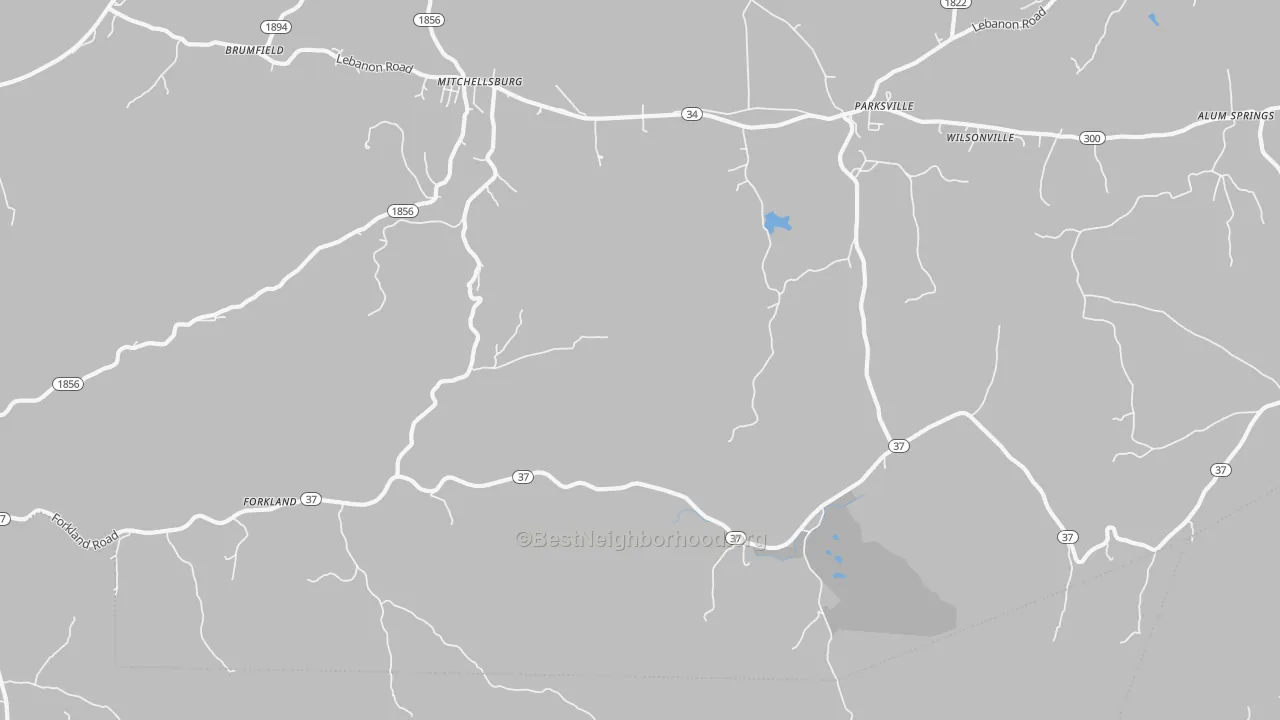 Transit Grade map of Parksville, KY
