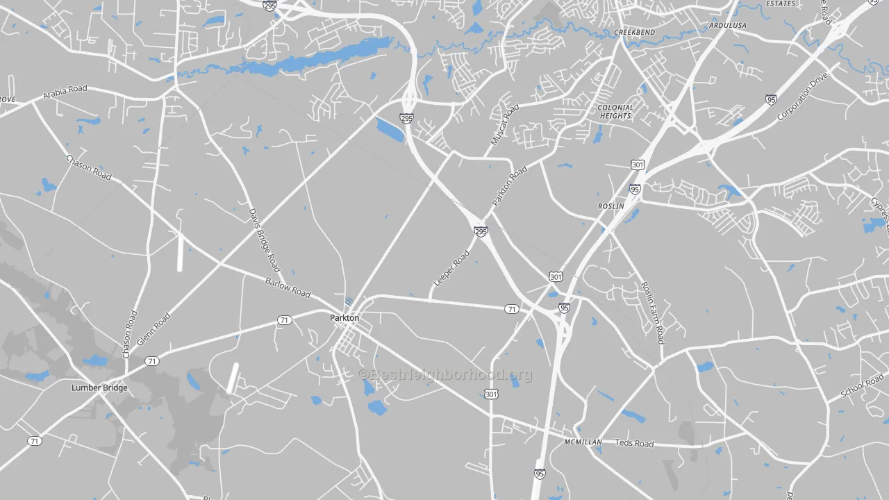 Transit Grade map of Parkton, NC