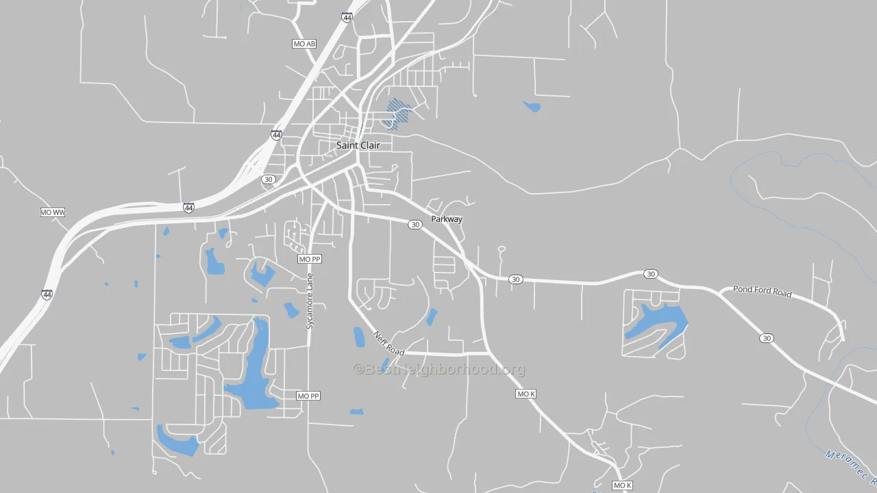 Transit Grade map of Parkway, MO