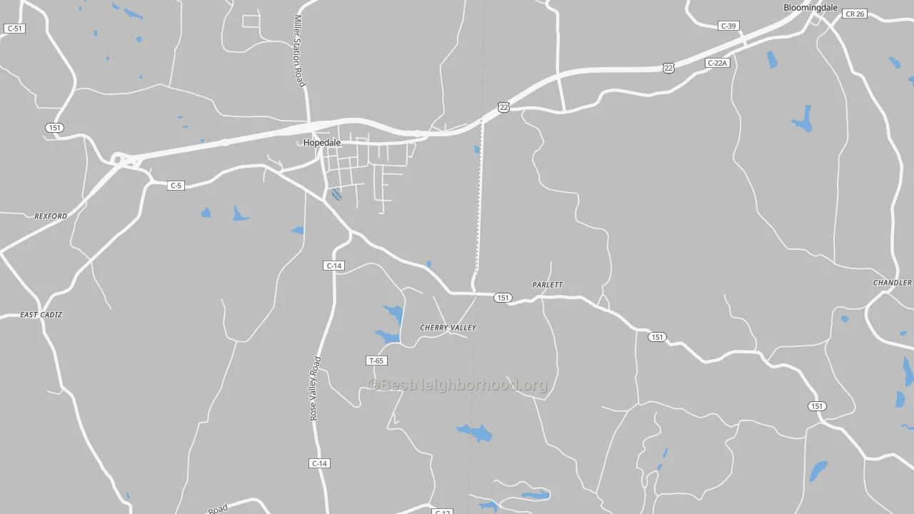 Transit Grade map of Parlett, OH