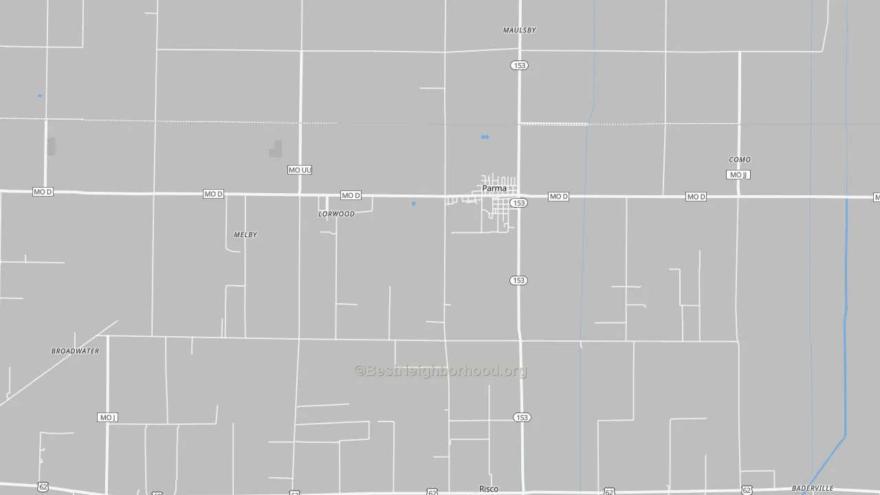 Transit Grade map of Parma, MO