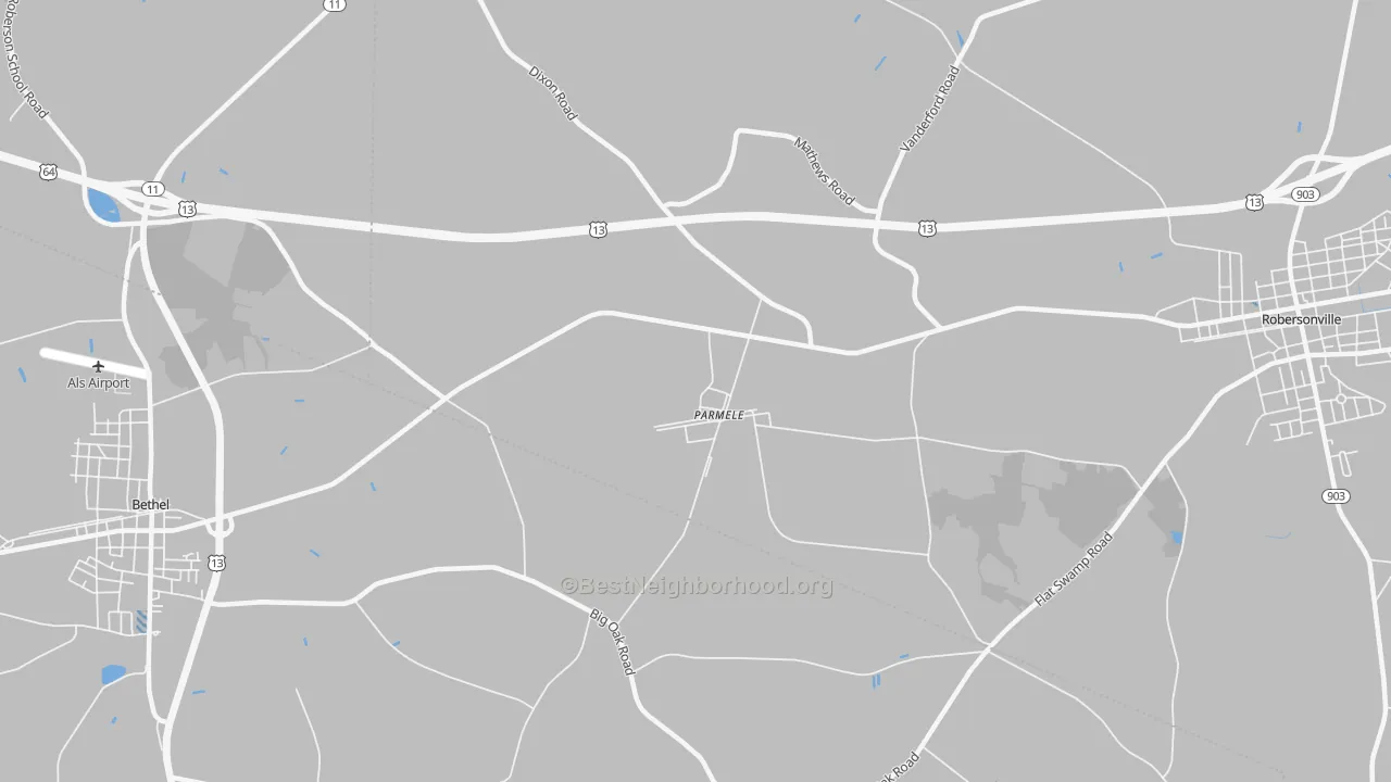 Transit Grade map of Parmele, NC