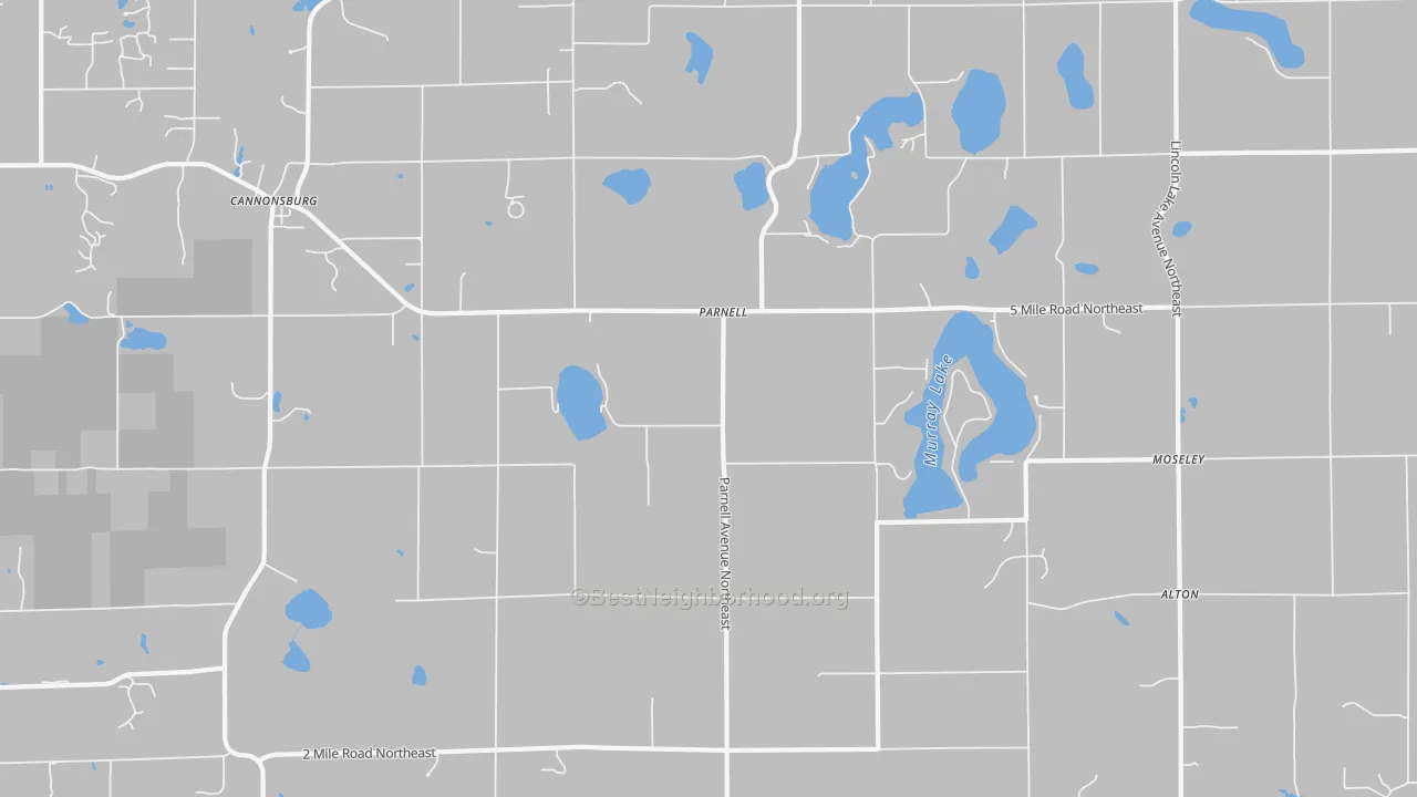 Transit Grade map of Parnell, MI