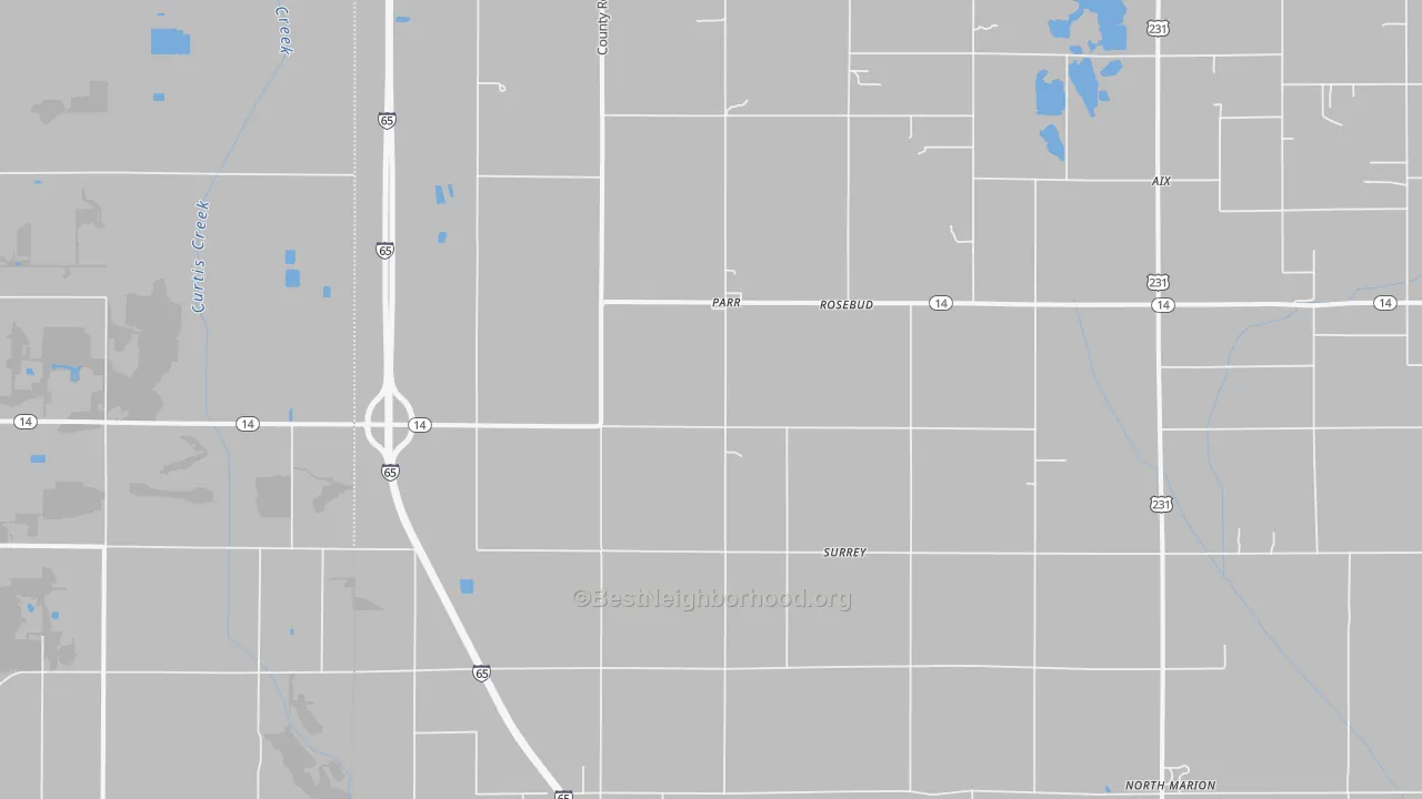 Transit Grade map of Parr, IN