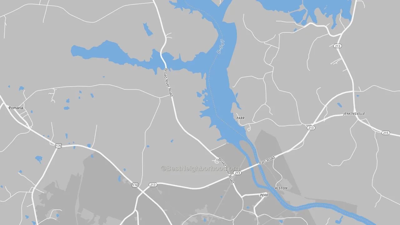 Transit Grade map of Parr, SC