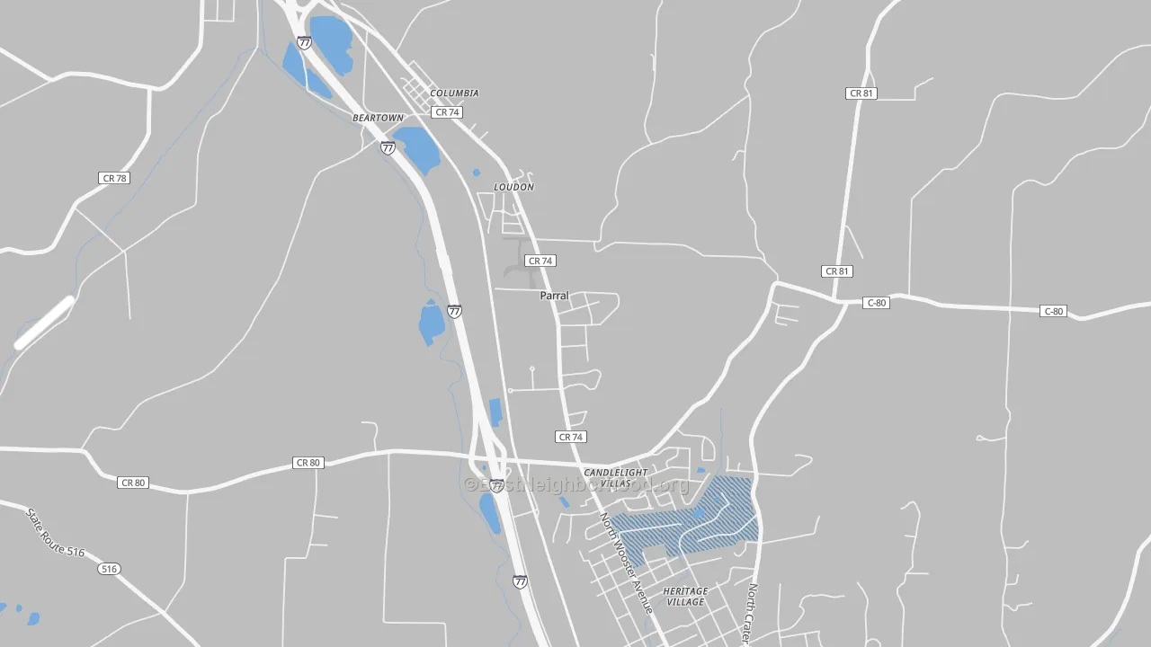 Transit Grade map of Parral, OH
