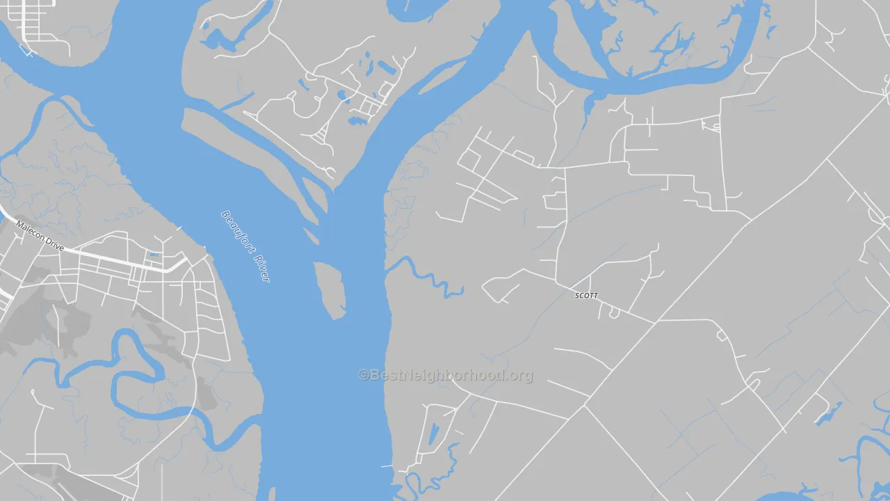 Transit Grade map of Parris Island, SC