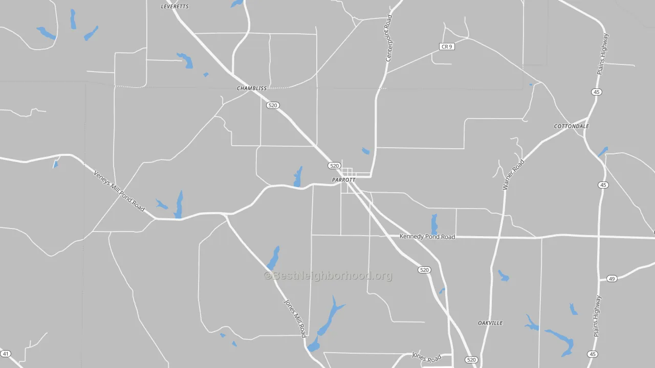 Transit Grade map of Parrott, GA