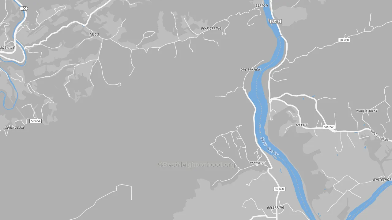 Transit Grade map of Parrott, VA